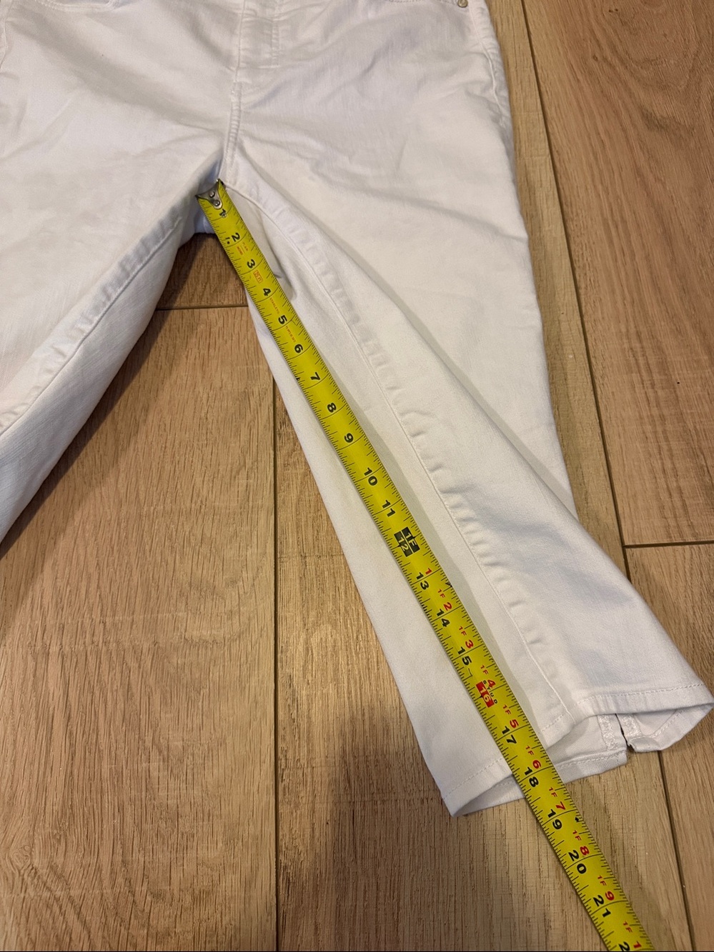 🤍 Talbots Pedal Pusher White Cropped Jeans Size 10 Classic Stretch Capri - Picture 7 of 7